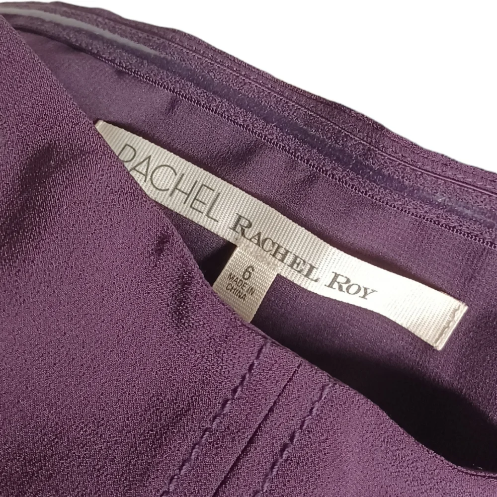RACHEL RACHEL ROY Purple Strapless Sweetheart Neckline Jumpsuit 6 (Small) - Picture 4 of 10